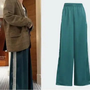 새상품급 아디다스 오리지널 새틴 와이드 레그 팬츠 츠네타 다이키 착용 S