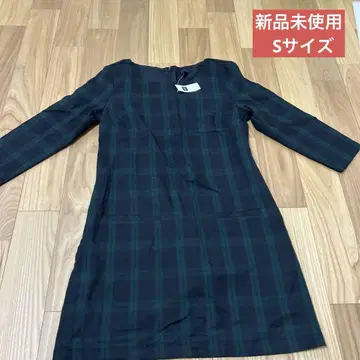 [ 미사용 새상품 ] GAP 체크 원피스 S
