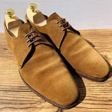 CROCKET&JONES 플레인토 UK8 브라운 외날개 스웨이드