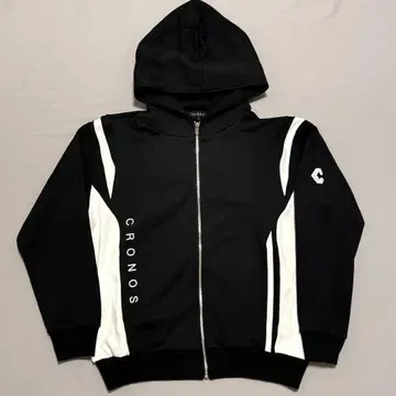 새상품 CRONOS 크로노스 맨투맨 지퍼 후드티 블랙 화이트 S