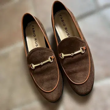 FABIO RUSCONI 브라운 로퍼 23cm