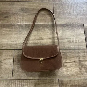 Brandy Melville 브라운 코듀로이 핸드백