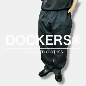USA 구제 의류 정품 DOCKERS 초와이드 블랙 팬츠 CP1-810