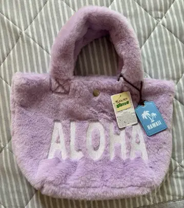 Aloha 자수 퍼 핸드백