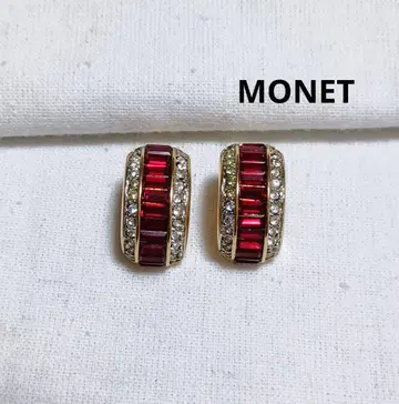 93w MONET 골드 레드스톤 후프 귀찌 레어