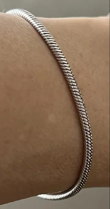 GOOD DAYS 실버 스네이크 체인 팔찌