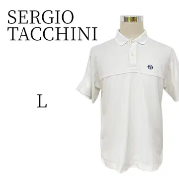 SERGIO TACCHINI 셀지오 타키니 화이트 피케 셔츠 L
