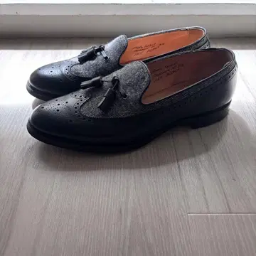 CHEANEY 태슬 로퍼 가죽 x 트위드