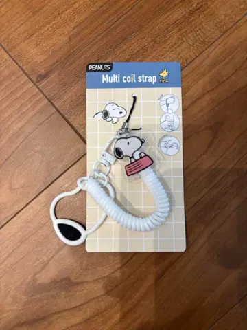 PEANUTS 스누피 멀티 코일 스트랩 화이트