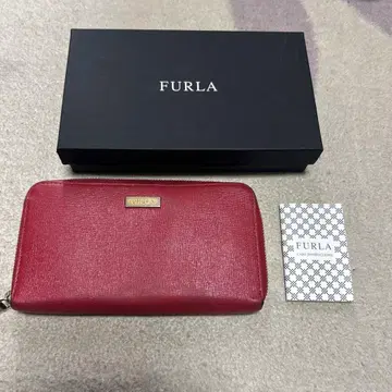 FURLA 레드 장지갑 박스 포함