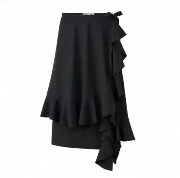 UNIQLO x JW Anderson 프릴 블랙 랩스커트