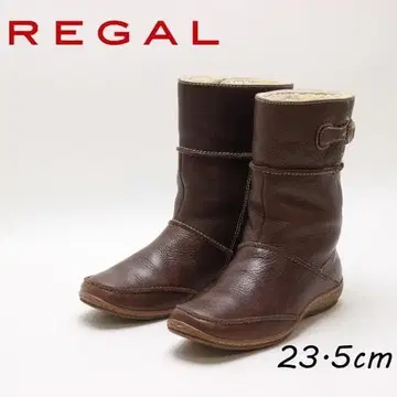 B7748 REGAL 리 리 가죽 미디엄 부츠 23.5cm