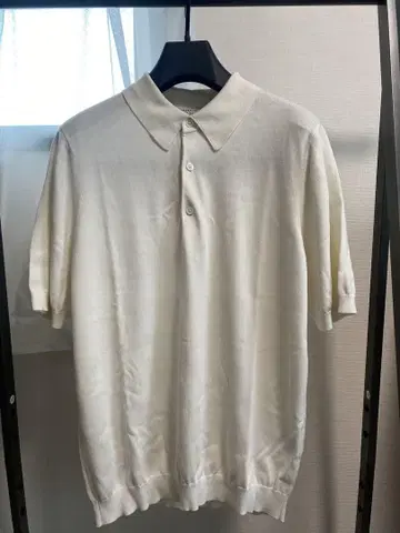 화이트 피케 셔츠 코튼 혼방