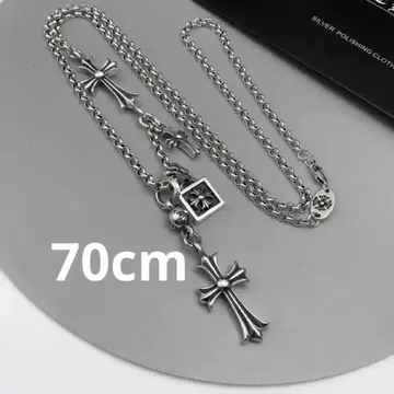 크로스 목걸이 70cm