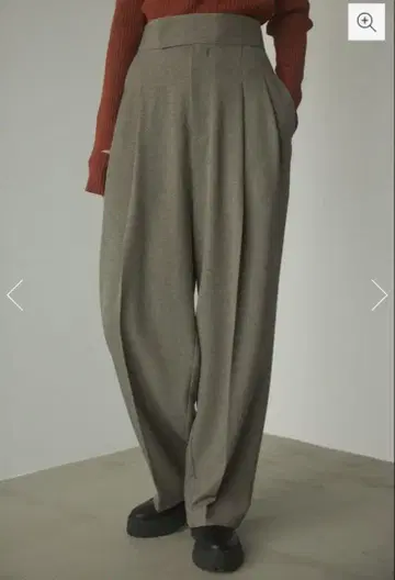 BLACK BY MOUSSY wide belt tuck pants
