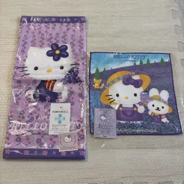 헤이세이 레트로 헬로키티 타월 세트 2장