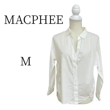 MACPHEE 맥피 화이트 긴팔 셔츠 블라우스 M