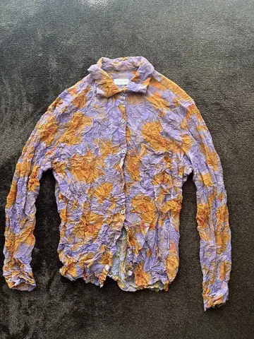 DRIES VAN NOTEN 주름 가공 버튼 셔츠