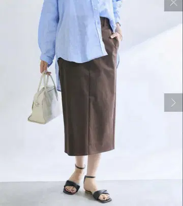 리브 드와 치노 스커트 브라운