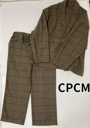 CPCM 셋업 자켓 팬츠 스트라이프 브라운