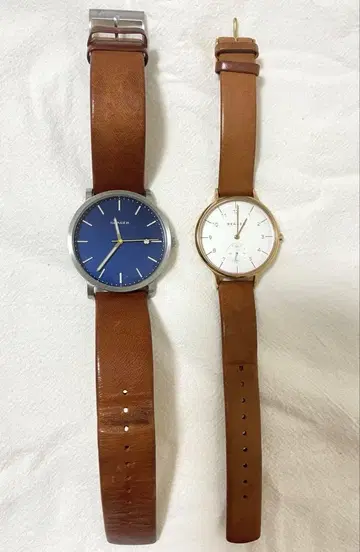 SKAGEN 손목시계 여성용 남성용 2세트