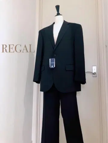 미사용 새상품 택 포함 REGAL 수트 셋업 남성용 BE4 아오야마 양복