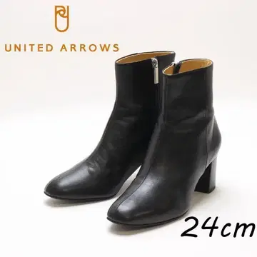 B7749 유나이티드 애로우즈 가죽 청키힐 부츠 38