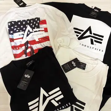 미사용 새상품 ALPHA INDUSTRIES T셔츠 4장 세트