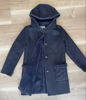 새상품급 UNITED ARROWS LTD 무스탕 코트 후드 부착