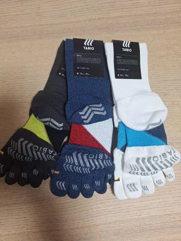 미사용 새상품 Tabio 골프용 5손가락 크루 3세트 23~25cm