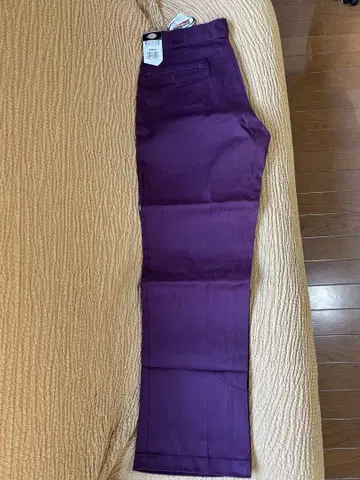 퍼플 스트레이트 팬츠 코튼