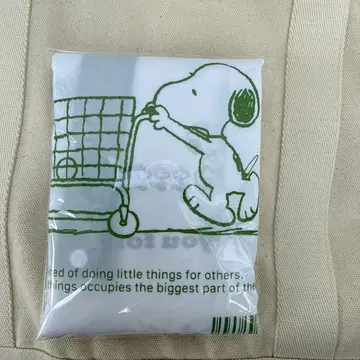 [훼미리마트 한정판] 스누피 비닐봉투풍 에코백 PEANUTS
