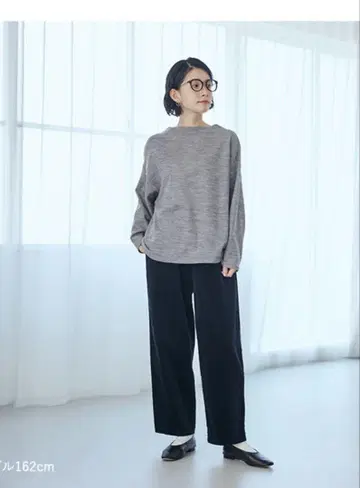 나카가와 마사시치 상점 면울 접결 와이드 풀오버
