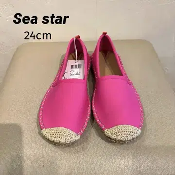새상품 seastar 비치 에스파드리유 슬립온 25cm 핑크