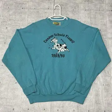 레어 80s 90s Why Not 스웨트 셔츠 애니멀 무늬 호와이놋