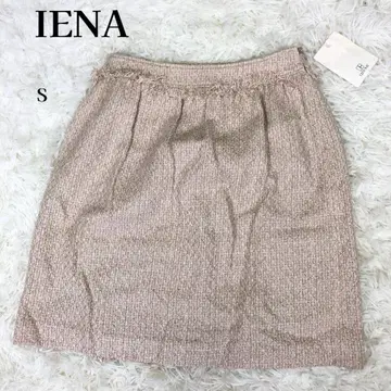 [ 미사용 ] 이에나 IENA 프린지 트위드 타이트 스커트 베이지 S