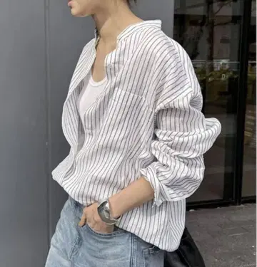 프레임워크 셔츠 긴팔 미사용품 프렌치 린넨 드로스트 셔츠 린넨