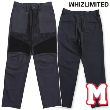 위즈 리미티드 whiz limited 이소재 배색 바이커 슬랙스