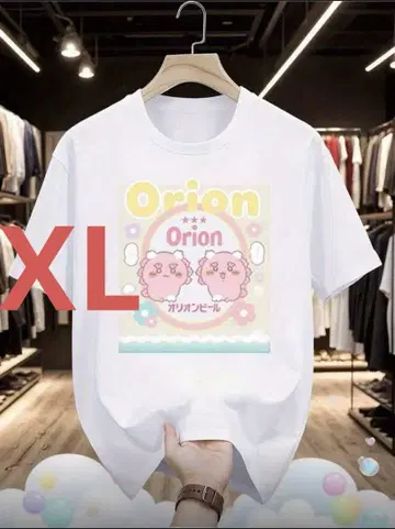 [ 미사용 새상품 ] 치이카와 (먼작귀) 오리온 맥주 T셔츠 XL 사이즈