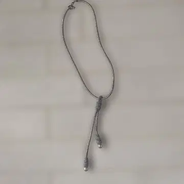 실버 롱 코드 목걸이
