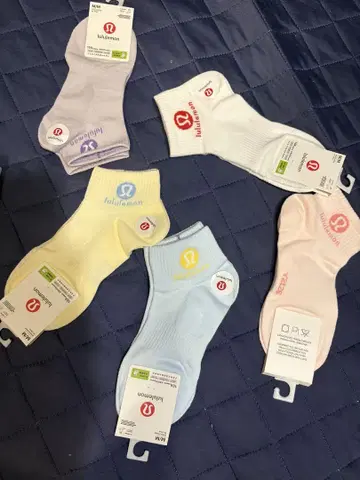 미사용 새상품 박스 포함 lululemon 컬러풀 양말 5족 세트 M/M