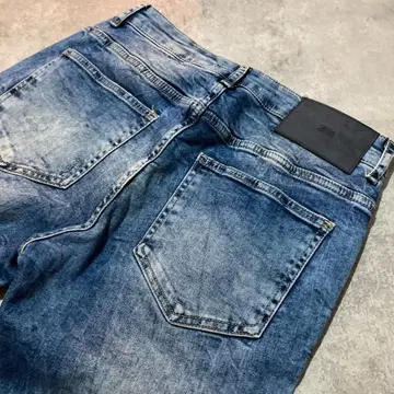 [ ZARA MAN ] 자라 맨 크러쉬 가공 바이커 디자인 스키니 데님