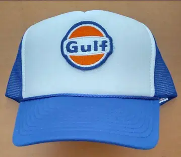 Gulf 로고 자수 트래커 햇