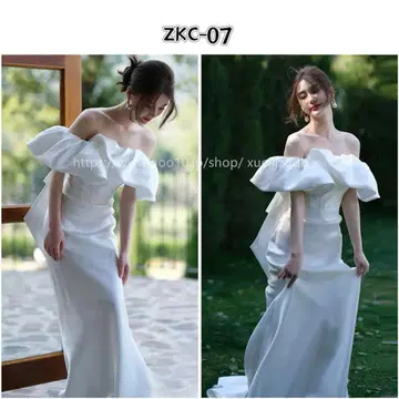 ZKC-07 화이트 웨딩 드레스