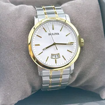 BULOVA 아날로그 손목시계 실버/골드