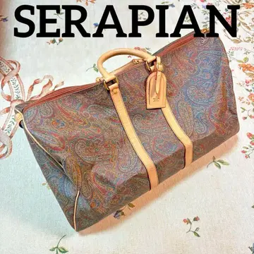 새상품급 SERAPIAN 페이즐리 무늬 보스턴 백 이탈리아제 익명 배송
