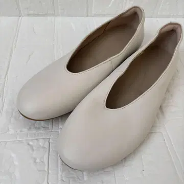 MUJI 피로를 덜어주는 가죽 깊은 착용감 신발 25.0cm 오프화이트