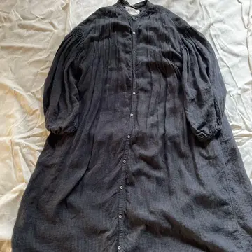 완판템 이치앤티크 블랙 염색 원피스 천연 염료 린넨 일본제