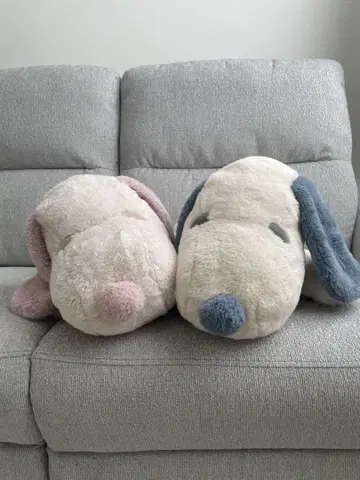 스누피 봉제 인형 2색 세트