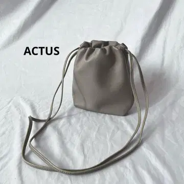 ACTUS 가죽 개더 숄더백 천연 가죽 액터스 복조리
